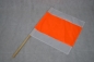 4 Stück Warnfahne Flagge Warnflagge Winterfahne Orange/Weiss 500x500mm mit Stiel