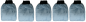 5X MC Mikrofaser Reinigungshandschuh, blau, mega hand, Nr. 3011