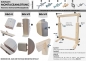 4X Funwave Universal Montagebock / Arbeitsbock / Stützbock bis 100kg belastbar