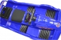AlpenGaudi Doublerace Blau Lenkrodel für 2 Schlitten Bob Double Race