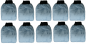 10X MC Mikrofaser Reinigungshandschuh, blau, mega hand, Nr. 3011