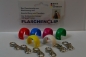 6er Paket Flaschenclip bunt sortiert mit Karabiner Flaschenname