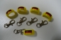 5er Paket Flaschenclip Deutschland Flagge mit Karabiner Flaschenname