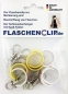 7er Paket Flaschenclip 7 Länder Flaggen mit Karabiner Flaschenname