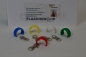 5er Paket Flaschenclip bunt sortiert mit Karabiner Flaschenname