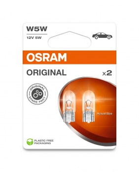 Osram 2825-2BL Standlicht W5W Glassockel  12V 5W W2, 1x9,5d
