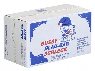 200 Stück Bussy Waldbeer Blau-Bär Wassereis 200 X 40ml Schleck Drinks