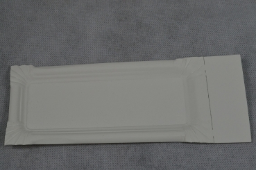 250 Stück Pappteller mit Abriss 8x18+3cm Wurstpappe