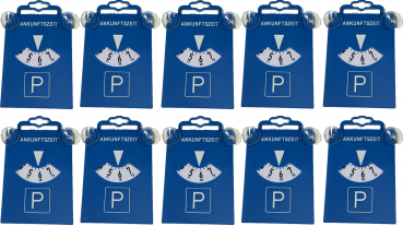 10 Stück Parkscheibe mit Saugnapf aus Kunststoff 84511