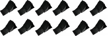 12 Stück Unterlegkeil schwarz mit Halterung 200X90X100mm Unterlegkeile