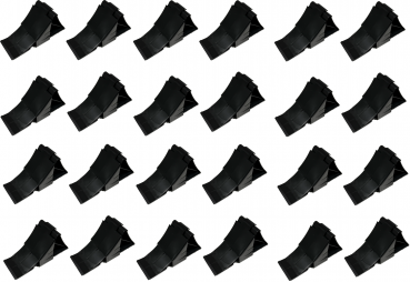 48 Stück Unterlegkeil schwarz mit Halterung 200X90X100mm Unterlegkeile