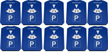 10X Parkscheibe mit Eisschaber ca.15,5X12cm gem. StVZO blau Eiskratzer