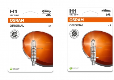 2 Stück Osram 64150-1BL H1 Halogen 12V 55 W P14,5s