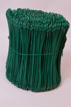 1000 Stück grün ummantelt Drahtsackverschluss 1,4 x 200mm