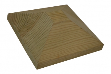 1 X Pfostenkappe Pyramide Holz imprägniert 130X130mm für 120X120mm Pfosten