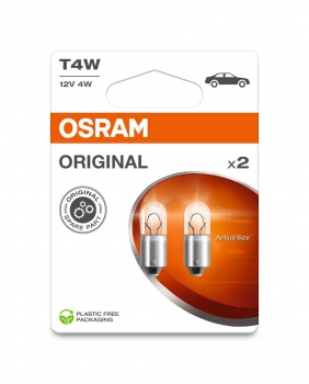 Osram 3893-2BL Standlicht 12V 4W T4W BA9s 2 Birnen im Blister