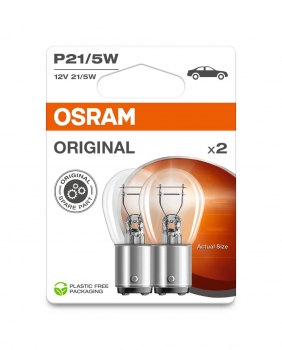 Osram 7528-2BL P21/5W Brems-/Schlußlicht 12V 21/5W BAY15d 2 Birnen im Blister