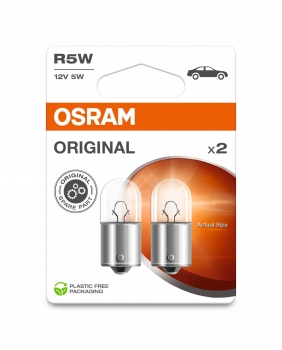 Osram 5007-2BL R5W Schlußlicht 12V 5 W BA15s 2 Birnen im Blister