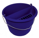 Kundendiensteimer Saphirblau mit Sieb, Schwammablage 10l