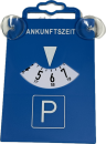 Parkscheibe mit Saugnapf / Sauger aus Kunststoff Blau gem.StVZO
